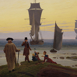  Caspar David Friedrich, « Les étapes de la vie », huile sur toile, vers 1834 (Leipzig, Museum der Bildenden Künste) 