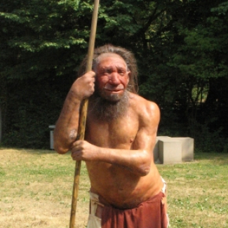 Reconstitution d'artiste d'un homme de Neandertal